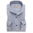 John Miller Subtle Houndstooth Cutaway Tailored Fit Overhemd Midden Blauw
