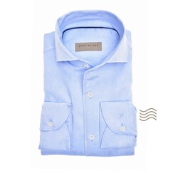 John Miller Subtle Mélange Effect Easy Care Overhemd Licht Blauw