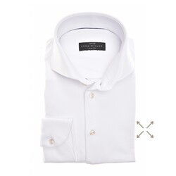John Miller Tailored-Fit Hyperstretch Overhemd Wit