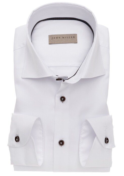 John Miller Tailored Sleeve 7 Non Iron Shirt White