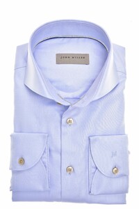 John Miller Tailored Twill Uni Longer Sleeve Shirt Light Blue