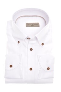 John Miller Tailored Twill Uni Shirt White