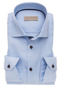 John Miller Tailored Uni Non Iron Overhemd Licht Blauw