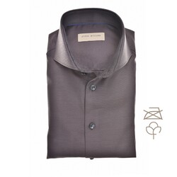 John Miller Textured Perfection Shirt Dark Brown Melange