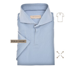 John Miller The Miller Short Sleeve Hyperstretch Poloshirt Blauw-Grijs