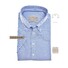 John Miller Tricot Button-Down Slim Fit Casual Poloshirt Mid Blue