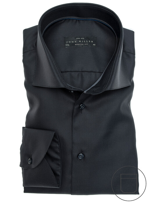 Geval Makkelijker maken Slechte factor John Miller Two-Ply Chique Basic Shirt Black | Jan Rozing Men's Fashion