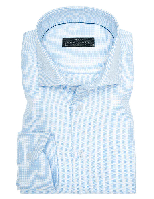 John Miller Two-Ply Faux-Uni Shirt Mid Blue