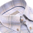 John Miller Vague Check Tailored Fit Overhemd Blauw-Zand
