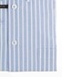 John Miller White Blue Stripe Overhemd Midden Blauw