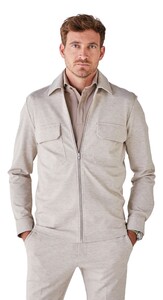 John Miller Zip Overshirt Double Chest Pocket Licht Bruin