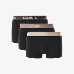 Lacoste 3-Pack Cotton Stretch Trunk Ondermode Black-Bisquit-Baguette