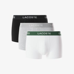 Lacoste 3-Pack Cotton Stretch Trunk Ondermode Black-White-Silver