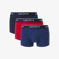 Lacoste 3-Pack Cotton Stretch Trunk Ondermode Navy-Blue-Red