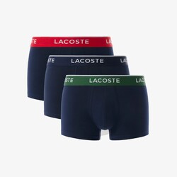 Lacoste 3-Pack Cotton Stretch Trunk Ondermode Navy-Green-Red
