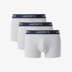 Lacoste 3-Pack Cotton Stretch Trunk Ondermode Silver Chine