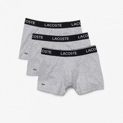 Lacoste 3Pack Contrast Long Briefs Underwear Silver Chine