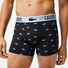 Lacoste 3Pack Recycled Polyester Trunks Graphic Logo Ondermode Black-Graphite-White