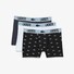 Lacoste 3Pack Recycled Polyester Trunks Graphic Logo Ondermode Black-Graphite-White