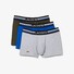 Lacoste 3Pack Trunks Waistband 3Tone Stripe Underwear Silver Chine-Baobab-Marine