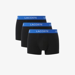 Lacoste 3Pack Uni Color Waistband Contrast Ondermode Black-Marina