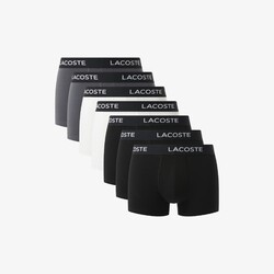 Lacoste 7Pack Uni Color Trunks Underwear Black-White-Grey