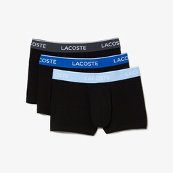 Lacoste Contrast Waistband Casual Trunks 3Pack Ondermode Black-Marina