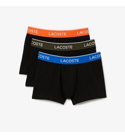 Lacoste Contrast Waistband Casual Trunks 3Pack Underwear Black-Celosia-Marine