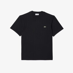 Lacoste Crew Neck Classic Fit Cotton Jersey Croc Emblem T-Shirt Black