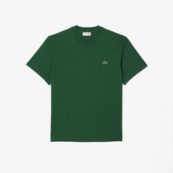 Lacoste Crew Neck Classic Fit Cotton Jersey Croc Emblem T-Shirt Green