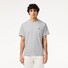 Lacoste Crew Neck Classic Fit Cotton Jersey Croc Emblem T-Shirt Silver Chine