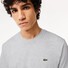 Lacoste Crew Neck Classic Fit Cotton Jersey Croc Emblem T-Shirt Silver Chine