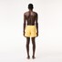 Lacoste Elastic Waist Quick Dry Drawstring Uni Color Logo Embroidery Swim Short Corn Yellow