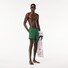 Lacoste Elastic Waist Quick Dry Drawstring Uni Color Logo Embroidery Swim Short Groen