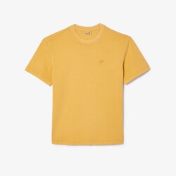 Lacoste Lightweight Organic Cotton Natural Dyed Uni Color T-Shirt Golden Haze