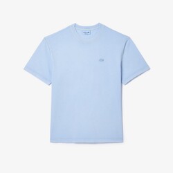 Lacoste Lightweight Organic Cotton Natural Dyed Uni Color T-Shirt Skyway Blue