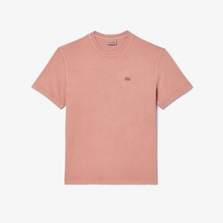 Lacoste Lightweight Organic Cotton Natural Dyed Uni Color T-Shirt Subtle Pink