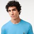 Lacoste Premium Fine Pima Cotton Jersey Crew Neck Croc Emblem T-Shirt Bonnie Blue