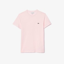 Lacoste Premium Fine Pima Cotton Jersey Crew Neck Croc Emblem T-Shirt Flamingo