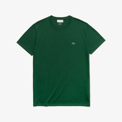Lacoste Premium Fine Pima Cotton Jersey Crew Neck Croc Emblem T-Shirt Groen