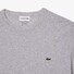 Lacoste Premium Fine Pima Cotton Jersey Crew Neck Croc Emblem T-Shirt Silver Chine