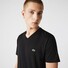 Lacoste Premium Lightweight Pima Cotton Jersey Ribbed V-Neck T-Shirt Black