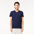 Lacoste Premium Lightweight Pima Cotton Jersey Ribbed V-Neck T-Shirt Dark Evening Blue