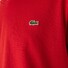 Lacoste Premium Lightweight Pima Cotton Jersey Ribbed V-Neck T-Shirt Rood