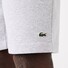 Lacoste Short Jogger Fleece Uni Color Drawstring Waistband Joggingbroek Silver Chine
