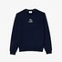 Lacoste Signature Pattern Sweat Trui Donker Blauw