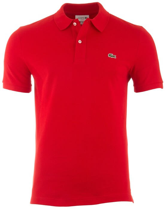 Lacoste Slim-Fit Piqué Polo Polo Rood