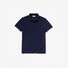 Lacoste Smart Paris Stretch Cotton Piqué Hidden Button Placket Polo Donker Blauw