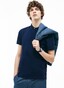 Lacoste Smart Paris Stretch Cotton Piqué Hidden Button Placket Polo Donker Blauw