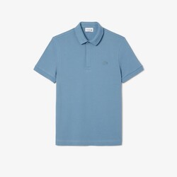 Lacoste Smart Paris Stretch Cotton Piqué Hidden Button Placket Polo Limestone